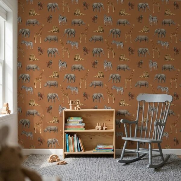 Safari Animal Gathering shown in a living room