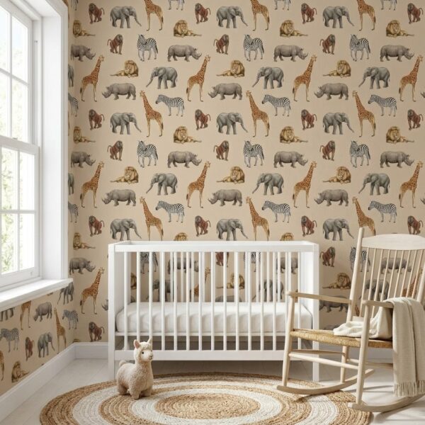 Safari Animal Parade shown in a living room