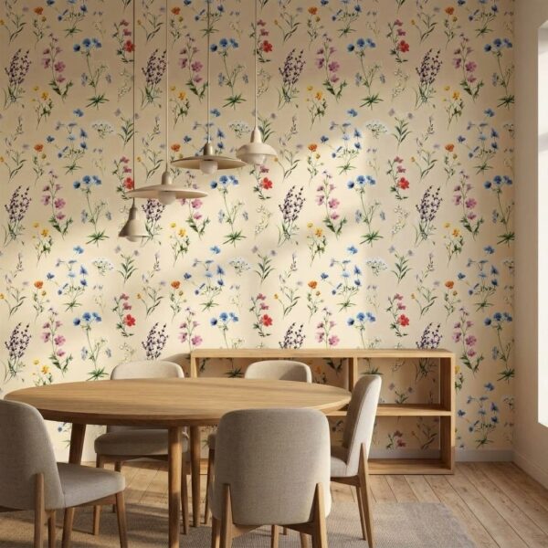 Scattered Wildflowers shown in a living room