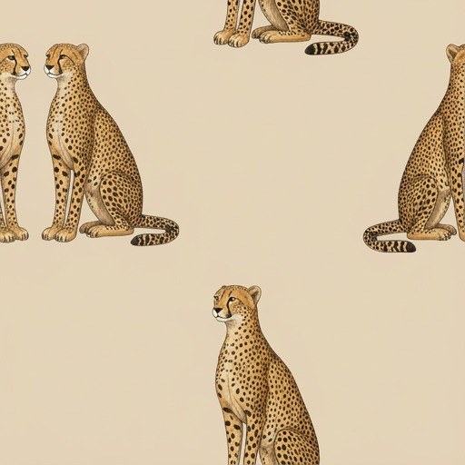 Sitting Cheetahs, cheetahs in beige, tan and brown wallpaper - Wallpaper Online Canada