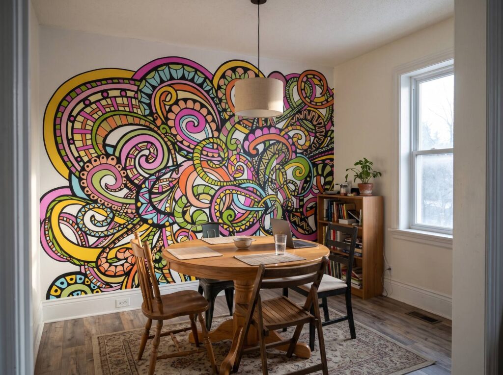 Mural References Ribbons Galore Mural » Wallpaper Online Canada