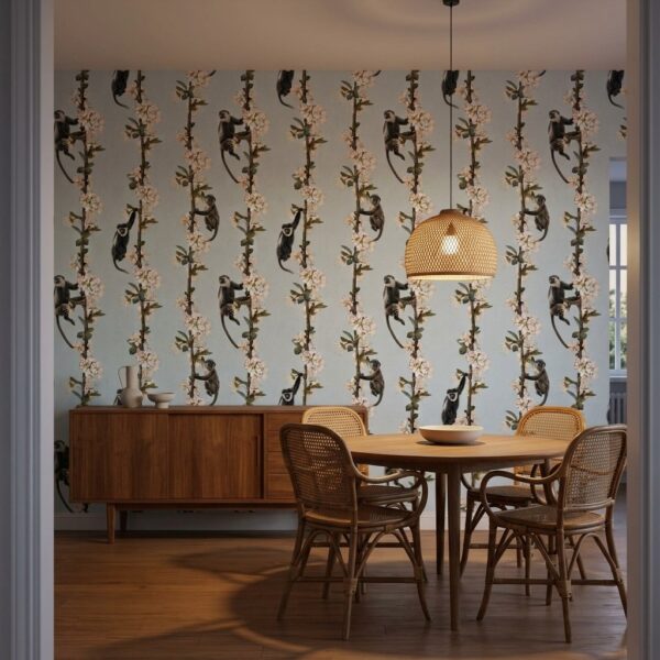 Blossom Branch Monkeys shown in a living room