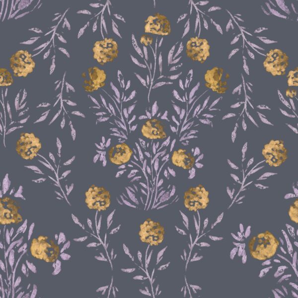 Darling Hydrangea in Brass Violet Navy