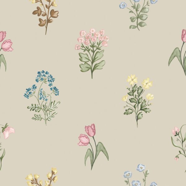Florals in Sandy Beige