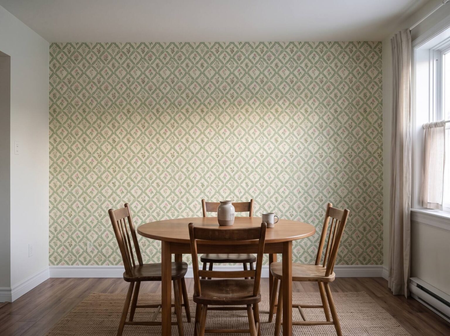 Floral Trellis in Cream » Wallpaper Online Canada