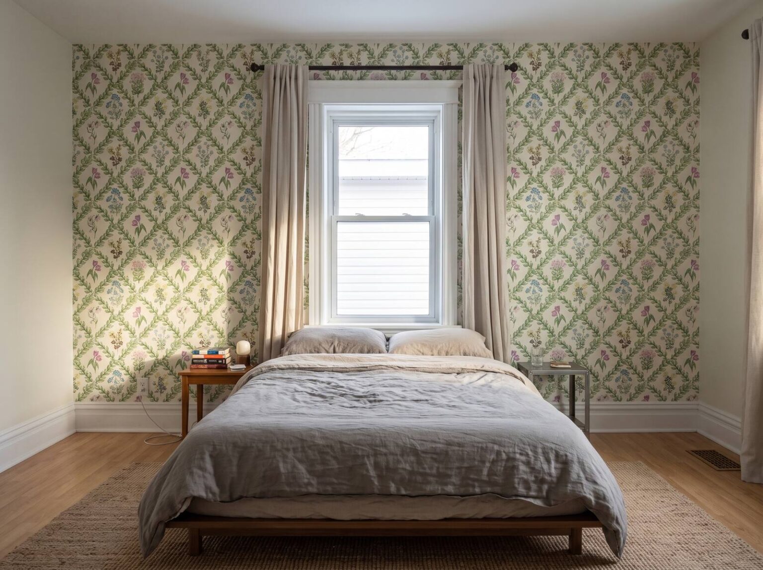 Floral Trellis in Ivory » Wallpaper Online Canada