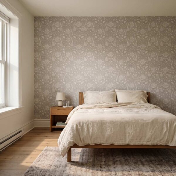 Florence Florals in Beige Stone