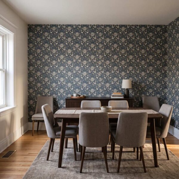 Florence Florals in Dark Teak
