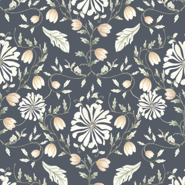 Florence Florals in Navy