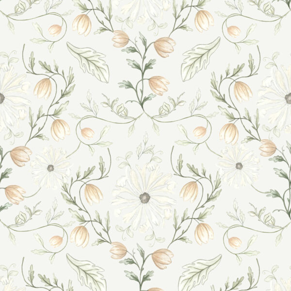 Florence Florals in Off White