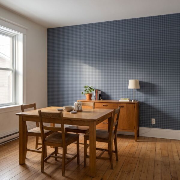 Gingham in Navy