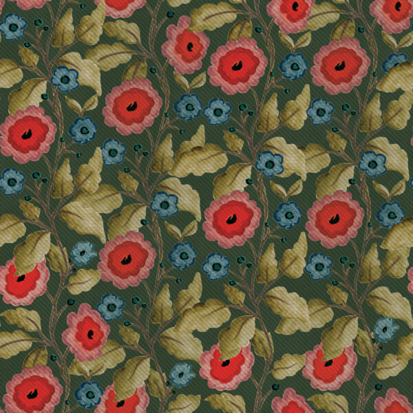 Ingrid - Folk Floral in Emerald