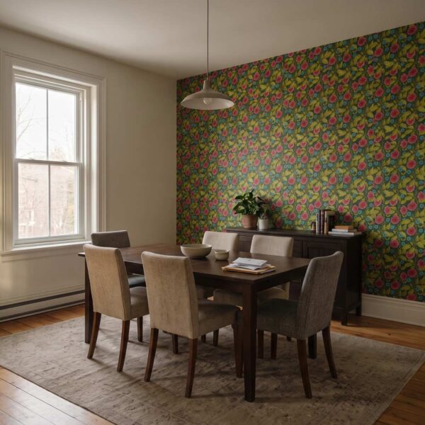 Ingrid - Folk Floral in Moody Emerald