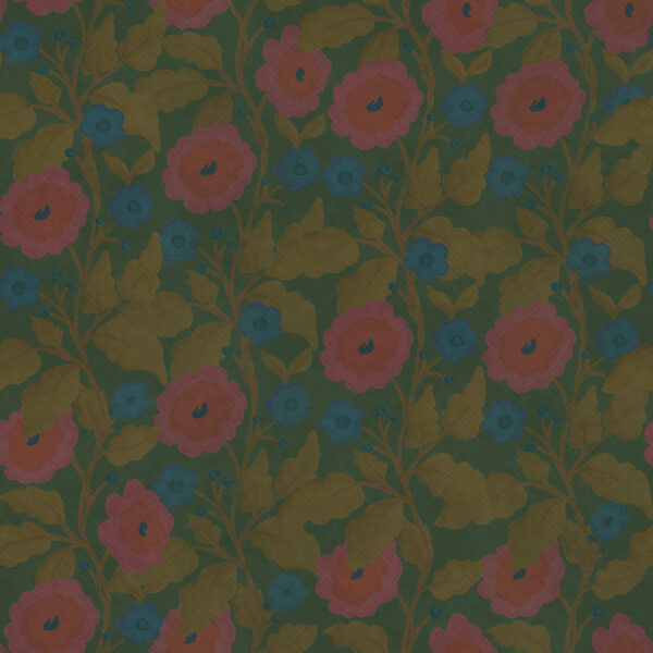 Ingrid - Folk Floral in Vintage Green