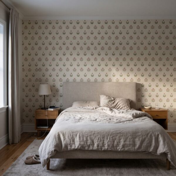 Isla Block Print Floral - Stripes in Ivory