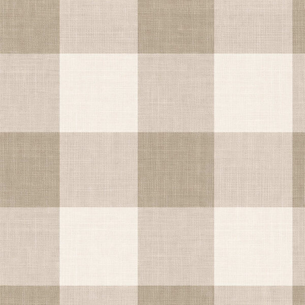 Large Gingham in Deep Beige