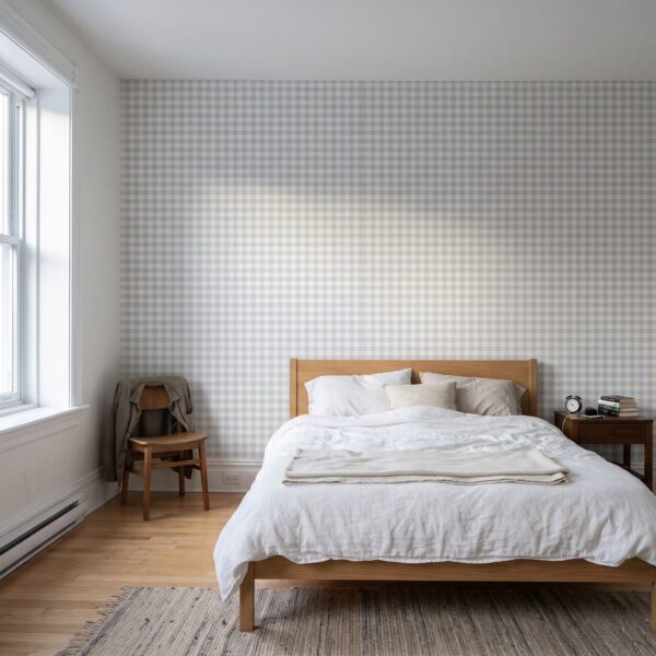 Large Gingham in Soft Blue