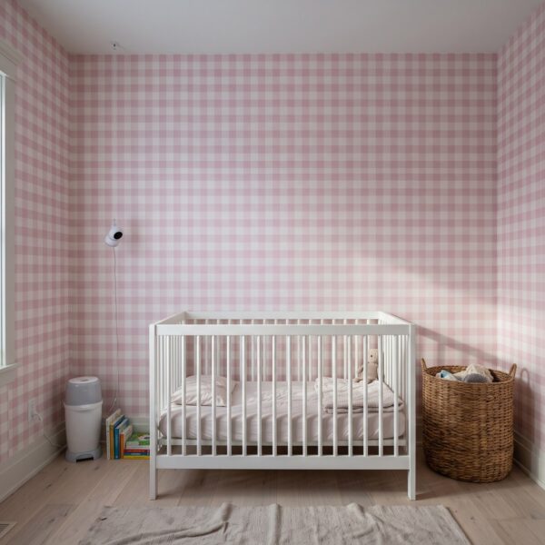 Large Gingham in Soft Pink
