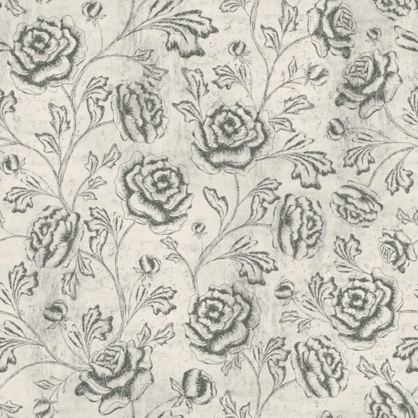 Magdalene Roses Toile in Green Ivory
