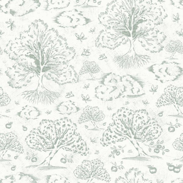 Orchard Folklore Toile in Sea Green