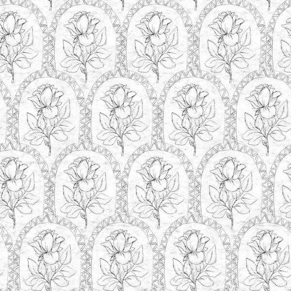 Rose Lineage - Line Art in Black White