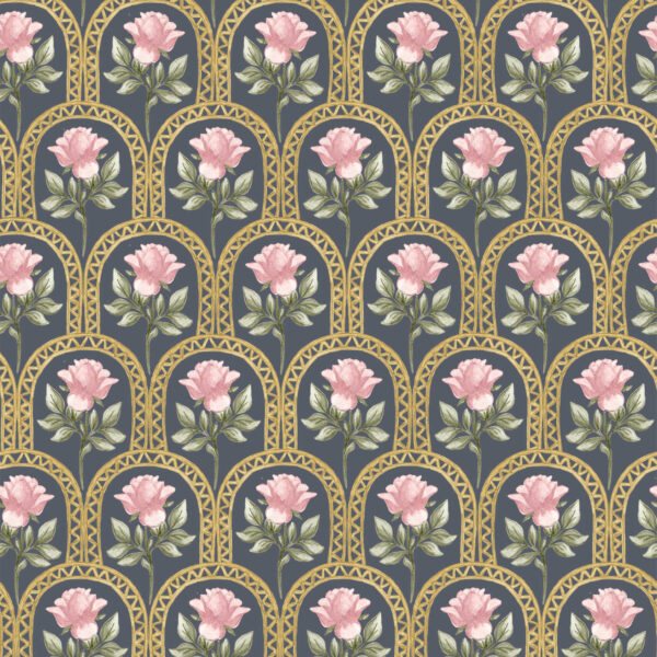 Rose Lineage - Watercolour in Navy