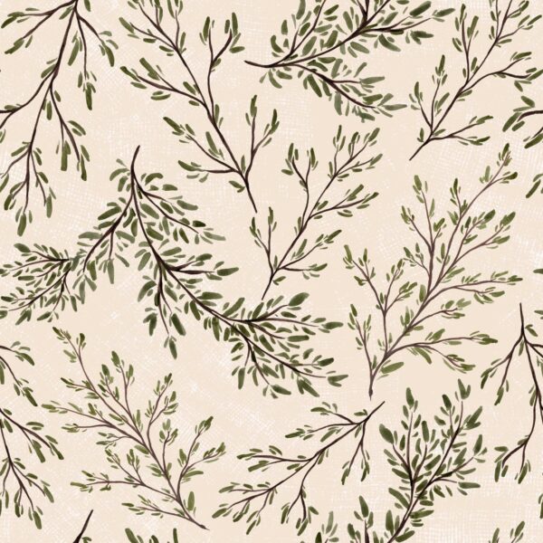 Rustic Watercolour Branches in Cream
