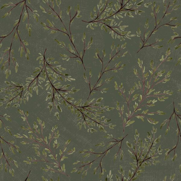 Rustic Watercolour Branches in Olive