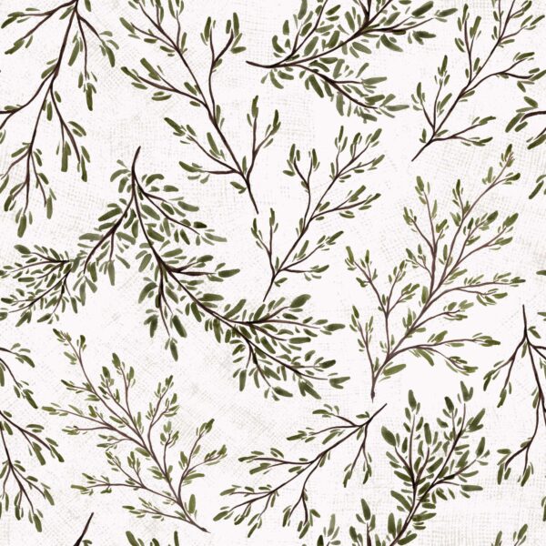 Rustic Watercolour Branches in White