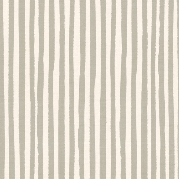 Seba Stripes in Dark Beige, vertical stripe in taupe and ivory wallpaper - Wallpaper Online Canada