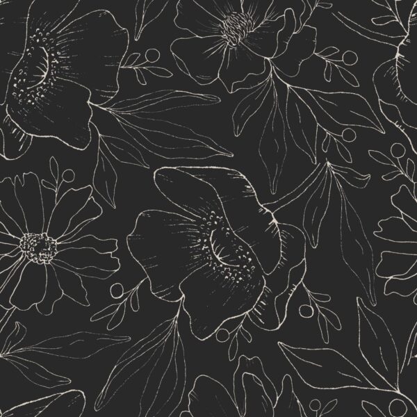 Serena Florals in Black