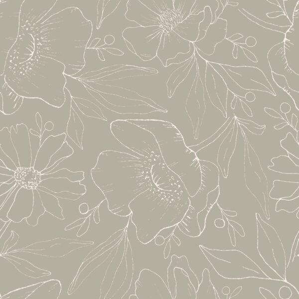 Serena Florals in Grey Beige
