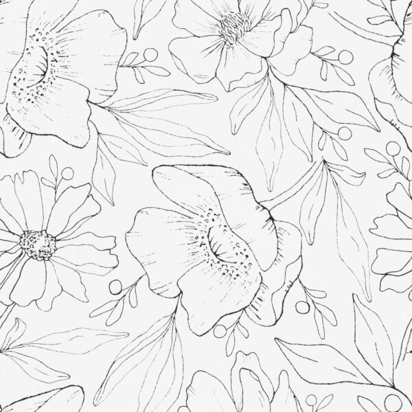 Serena Florals in Off White