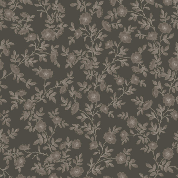 Vintage Rose Vines in Burnt Green