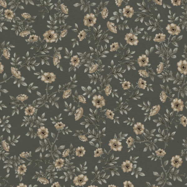 Vintage Rose Vines in Dark Olive