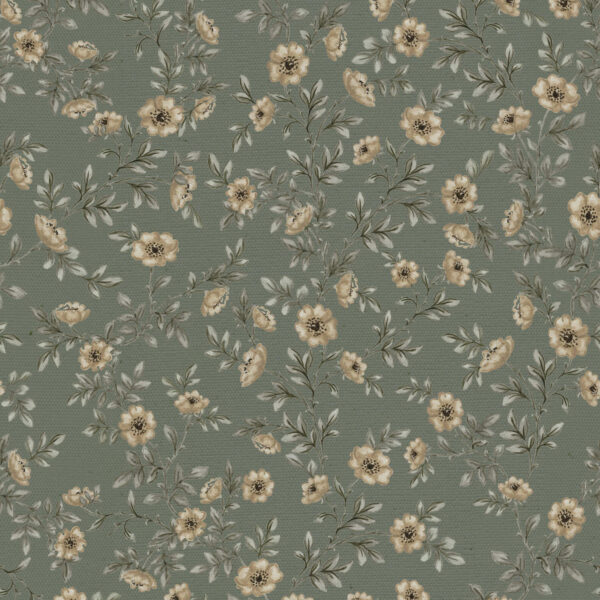 Vintage Rose Vines in Dark Sage