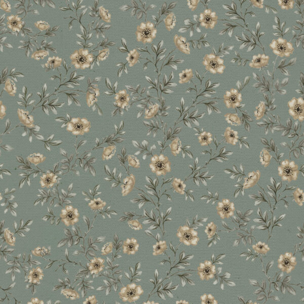 Vintage Rose Vines in Light Sage Green