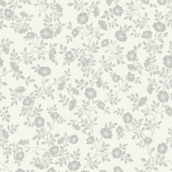 Vintage Rose Vines in Off White
