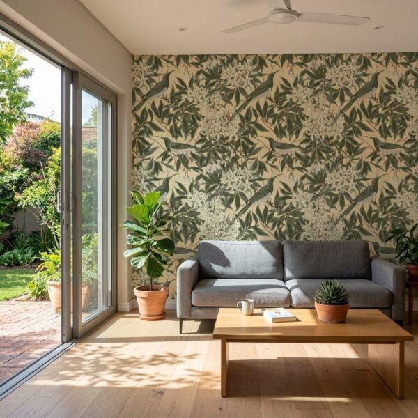 Sunbird Bower Butter shown in a living room