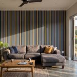 Uneven Stripe Midnight Brass
