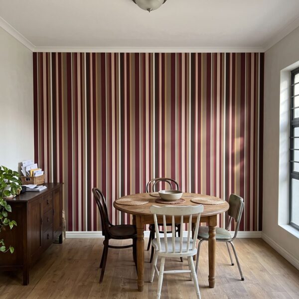 Uneven Stripe Oxblood Mocha