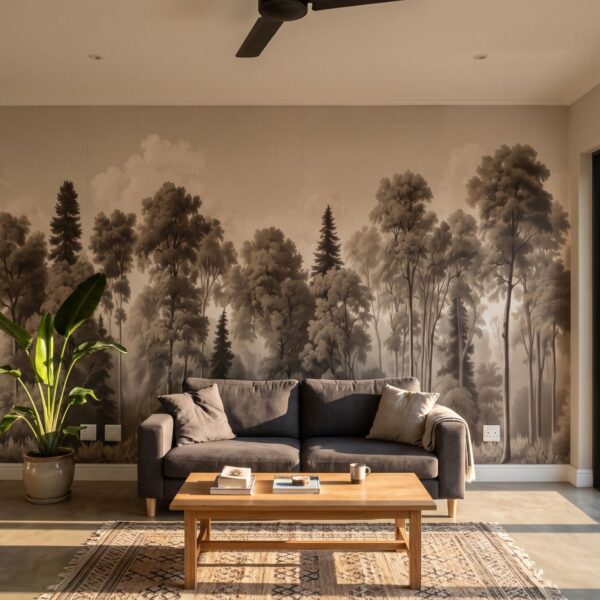 Vintage Forest Ivory shown in a living room