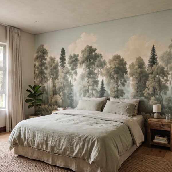 Vintage Forest Soft shown in a bedroom