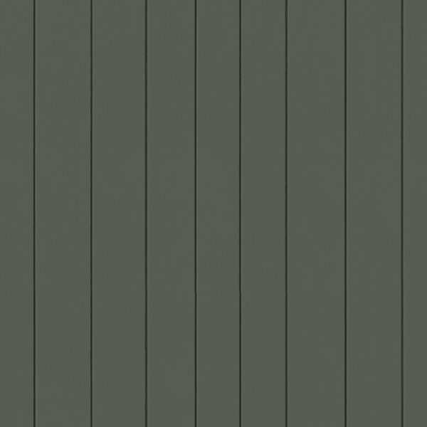 Panelled Sage Stripe, vertical panel stripe pattern in sage green and charcoal wallpaper - Wallpaper Online Canada