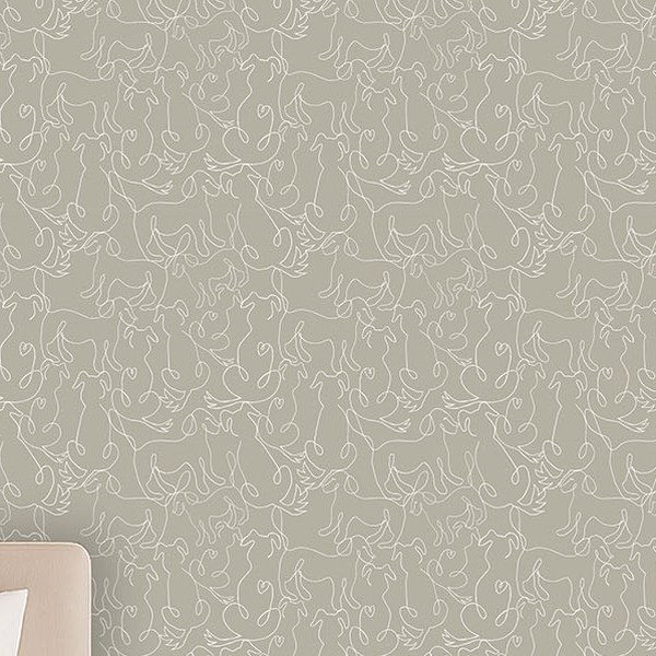 A Dogs Love Beige Wallpaper