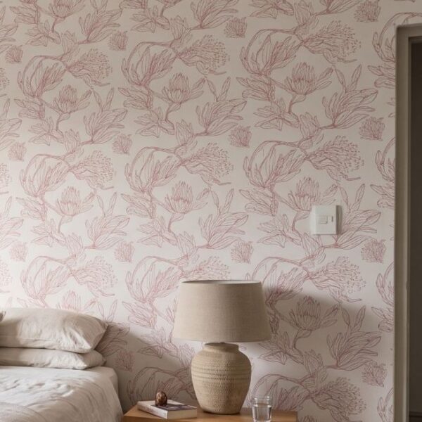 Camille Wallpaper wallpaper close-up on a wall