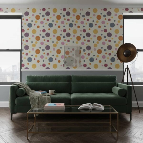 Colourful Dot wallpaper in a NYC Apartment room