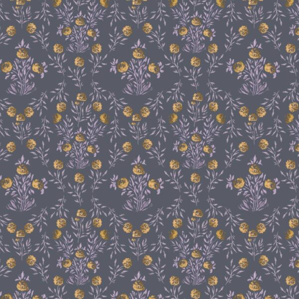 Darling Hydrangea in Brass Violet Navy