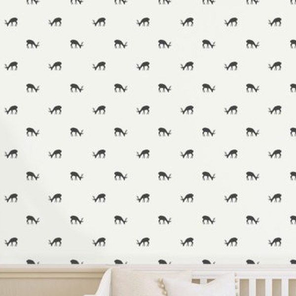 Deer Darling Wallpaper wallpaper close-up on a wall