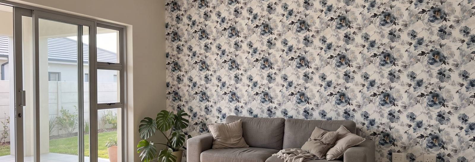 King’s crown Watercolour Wallpaper on a feature wall